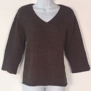 NWOT J Jill knit v neck 3/4 sleeve sweater.
